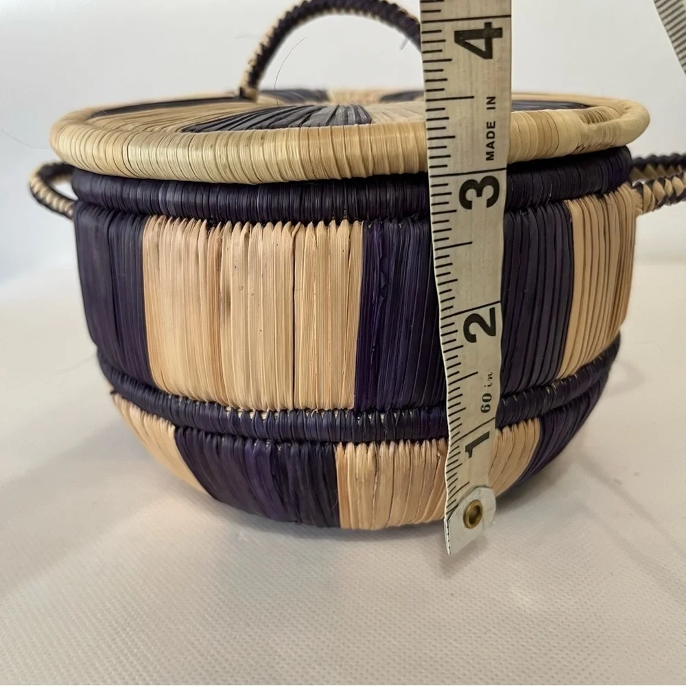 Vintage Hand Woven Tribal Basket